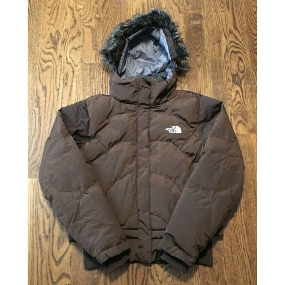 The North Face Brown Insulated Ski Jacket with Hood - Picture 6 of 7